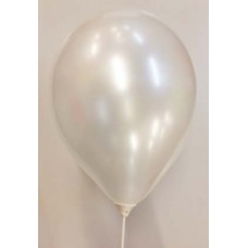 12'' Local Round Atex Metallic White Balloon 
